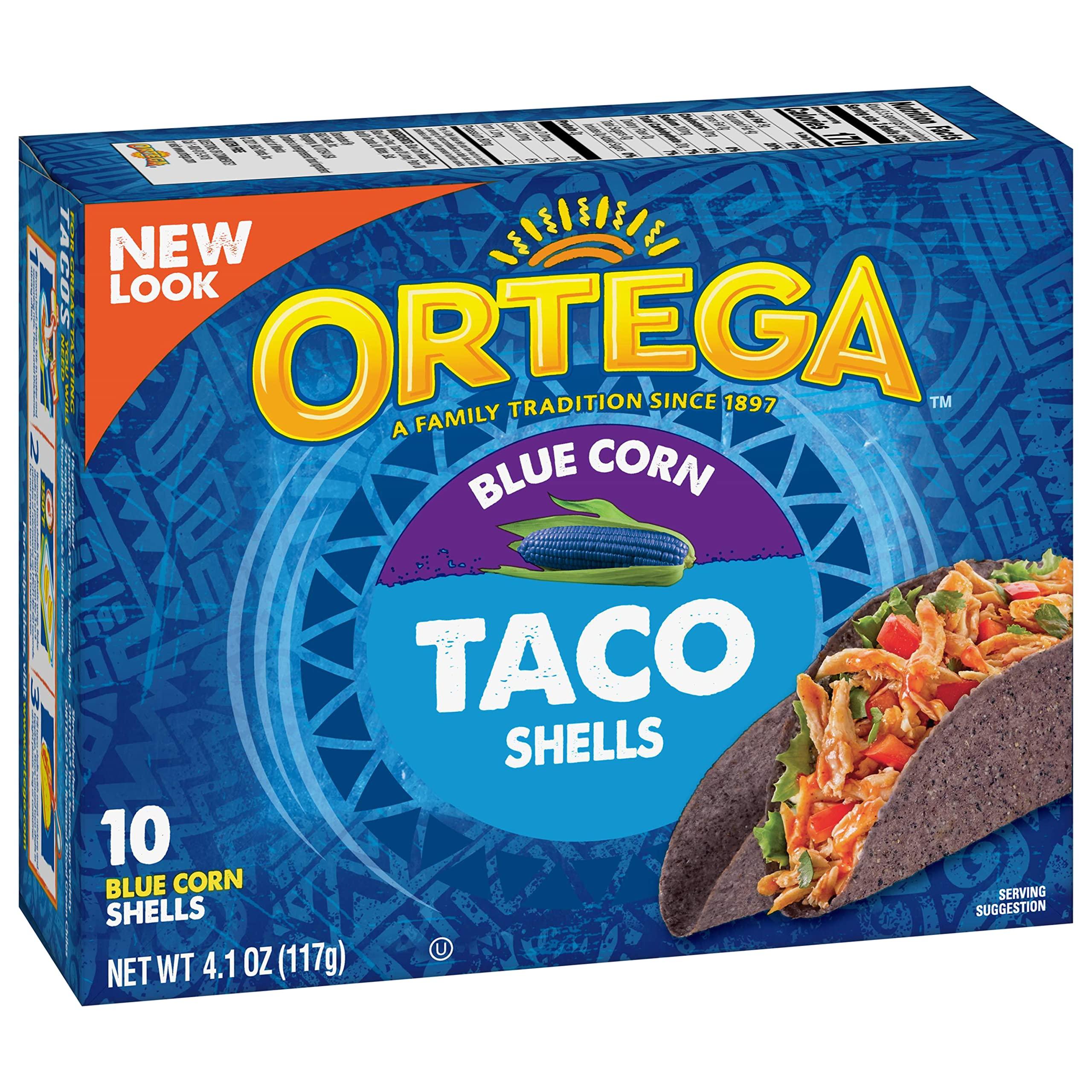 Ortega Ortega Taco Shells, Blue Corn, 4.1 Ounce, 10 Shells (Pack of 6)