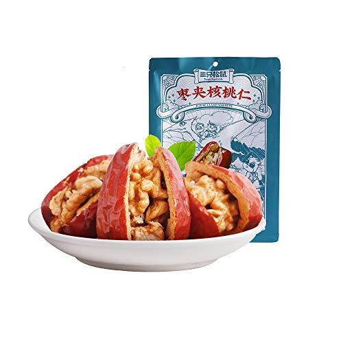 SZSSS Specialty Food Sweet Red Dates Jujube with Crisp Walnut 200g/7.1oz