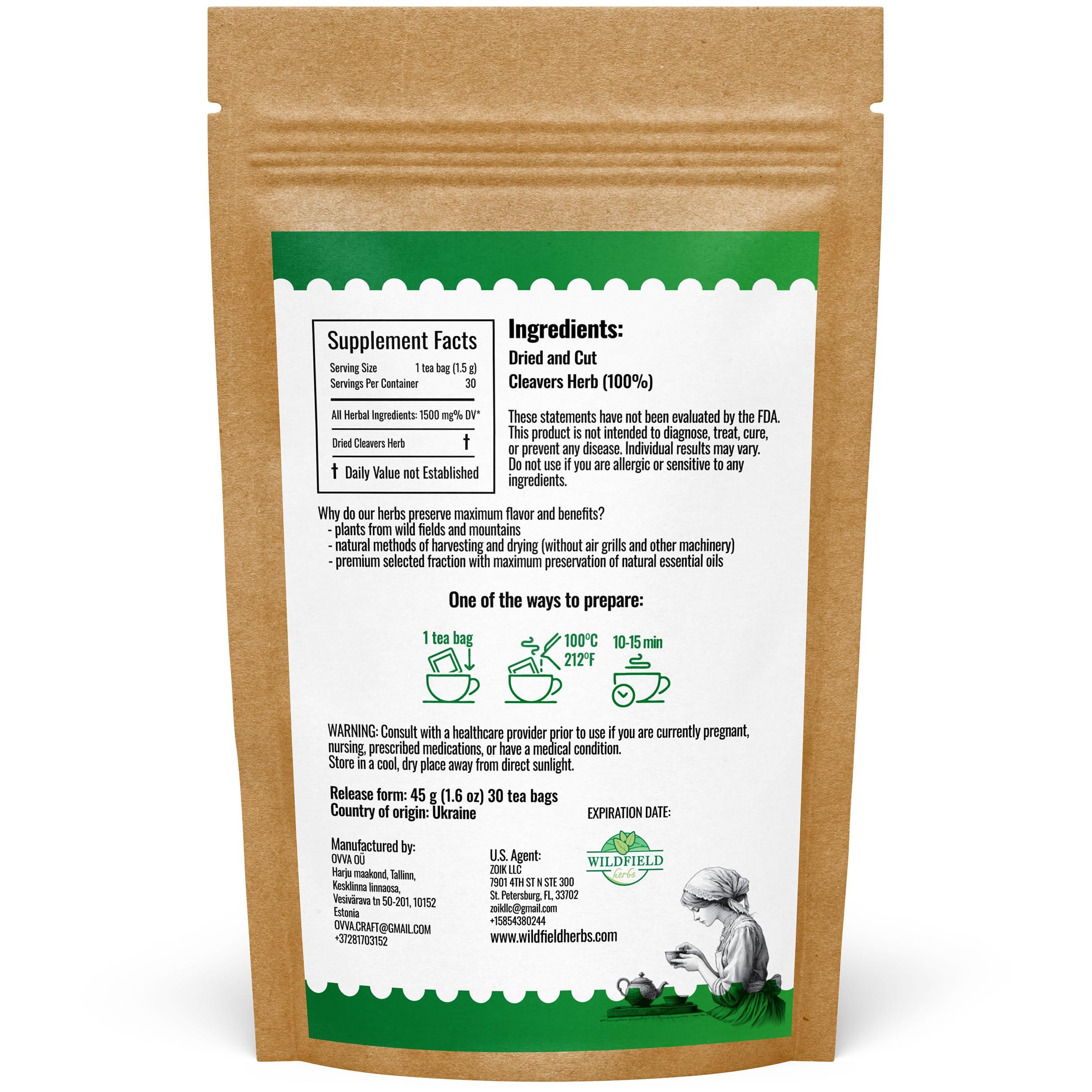 WILDFIELD HERBS 50 bags Mint Tea Bags Peppermint Tea Bags Loose Leaf Fresh Mint Leaves - 50 Count 1.5 g Tea Bags Dried Peppermint Leaves Herbal Tea (Menta Piperita) te de menta