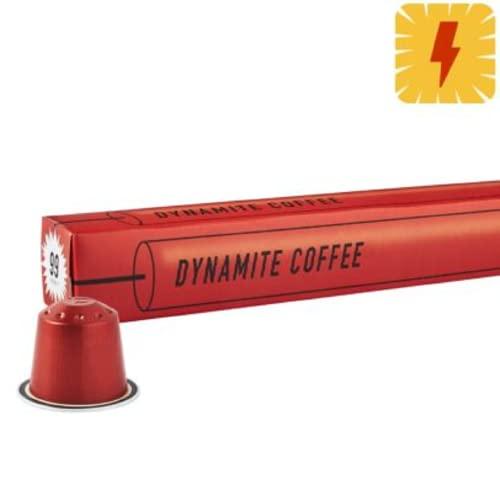 Dutch Coffee Roasters 10 Dynamite Coffee Capsules Europe's Strongest Coffee - Nespresso Coffee Maker Compatible - Contains 4 Times The Caffeine As An Average Energy Drink