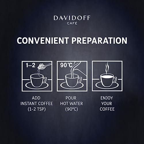 DAVIDOFF DAVIDOFF Fine Aroma Instant Coffee - Elegant and Fragrant - Medium Body with a Acidic Tang - 100% Arabica Beans - 7/12 Intensity - 1 x 3.52 oz