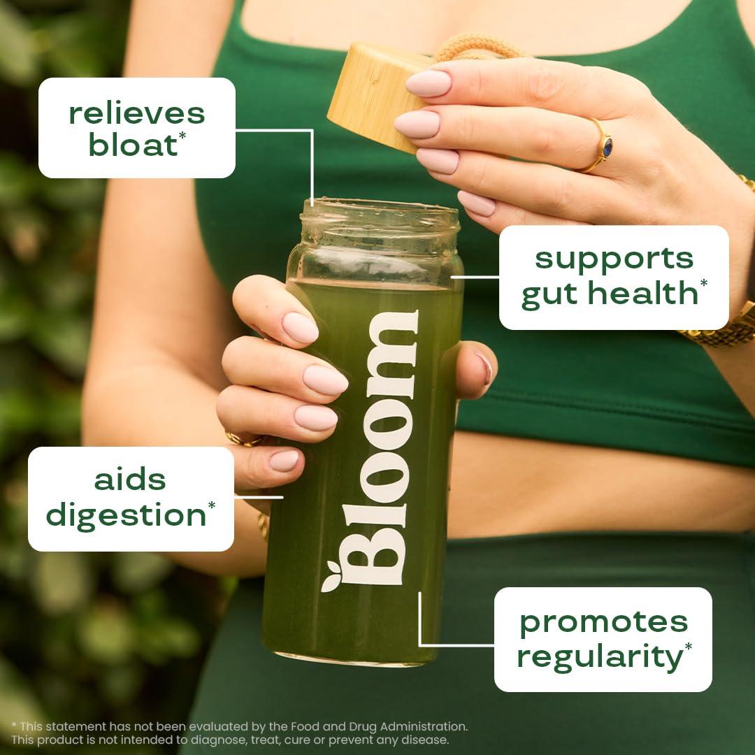 Bloom Nutrition Bloom Nutrition Superfood Greens Powder, Digestive Enzymes with Probiotics and Prebiotics, Gut Health, Bloating Relief for Women, Chlorella, Green Juice Mix with Beet Root Powder, 30 SVG, Mango