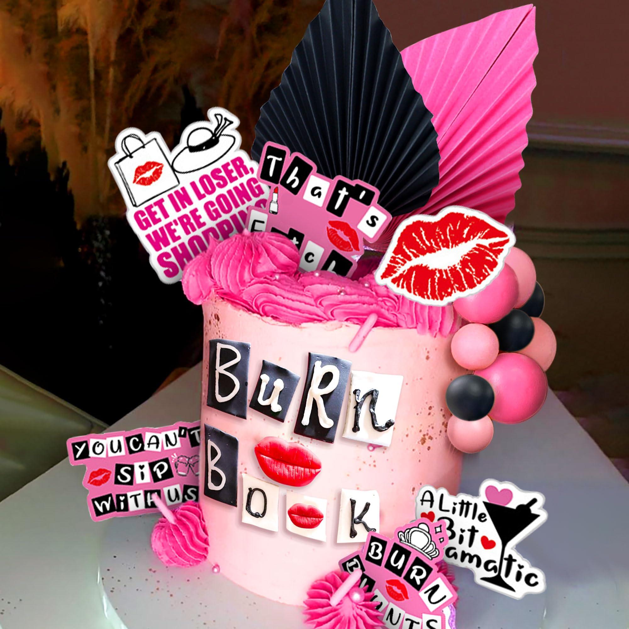 LaVenty LaVenty Mean Girl Cake Topper Mean Girl Birthday Party Decoration Cupcake Toppers for Wedding Bridal Shower Bachelorette Theme Girls Party Cake Decorations Supplies