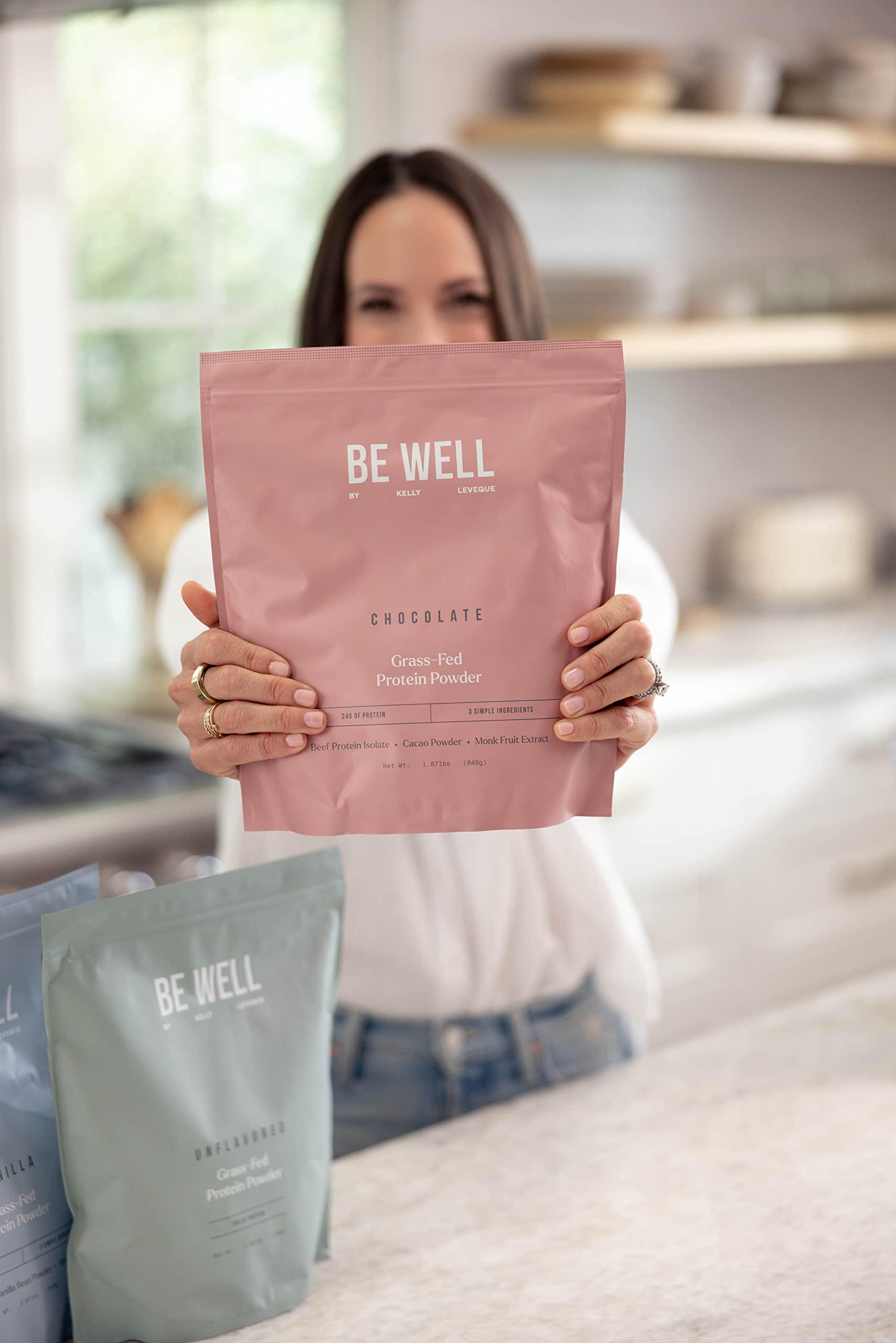 Be Well by Kelly LeVeque Be Well by Kelly Chocolate Grass-Fed Beef Protein Powder, 24G of Protein & 1G Net Carbs (3 Ingredients, 30 Servings) 9 Amino Acids + 3 BCAAs No Soy, No Dairy, Stevia-Free, No Sugar Added 1.87lb 849g