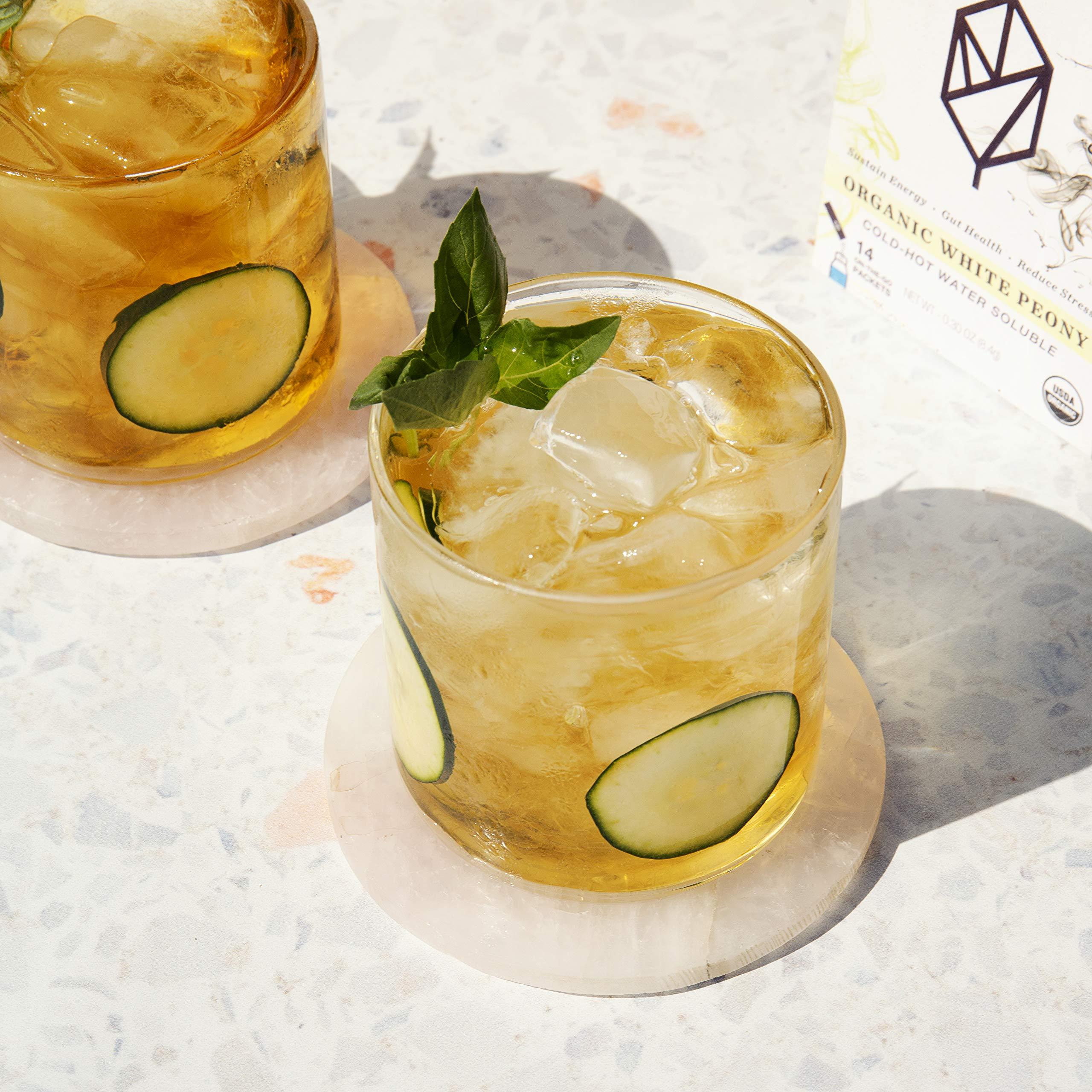 PIQUE Pique Organic White Peony Tea Crystals - Antioxidants for Radiant Skin, Immune Support, Fujian Chinese Caffeinated Tea - 14 Single Serve Sticks (Pack of 1)