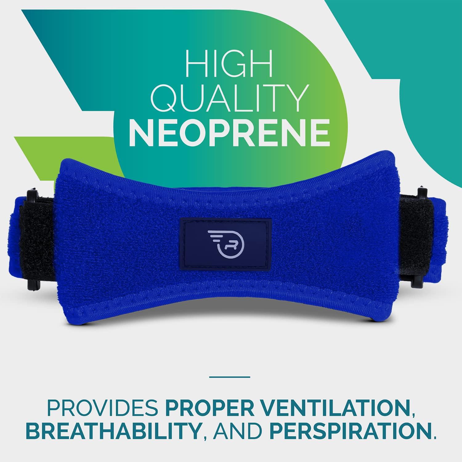 Run Forever Run Forever Sports Patella Strap Knee Brace Support for Arthritis, ACL, Running, Basketball, Meniscus Tear, Sports, Athletic. Best Knee Brace for Hiking, Soccer, Volleyball & Squats (Pack Of 1, Blue)