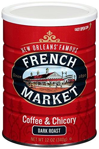 FRENCH MARKET French Market Coffee & Chicory Dark Roast Ground Coffee, 12oz Can (Pack of 1)
