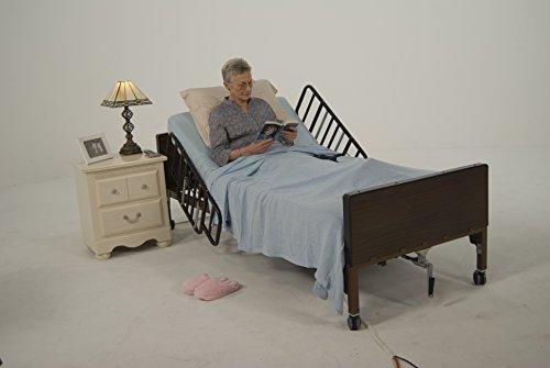 Drive Medical Drive Medical Semi Electric Ultra Light Plus Hospital Bed, Brown, 36\"