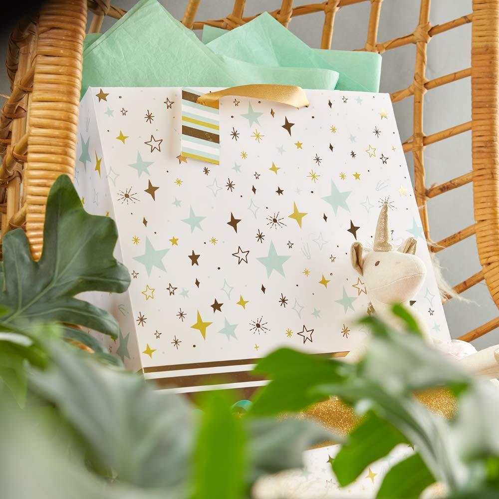 The Gift Wrap Company The Gift Wrap Company Luxury Vogue Large Square Gift Bag, Pack of 6, Twinkles