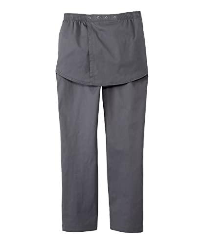 Silvert's Adaptive Clothing & Footwear Men’s Open-Back Adaptive Cotton Trouser Pant - Slate Gray LGE