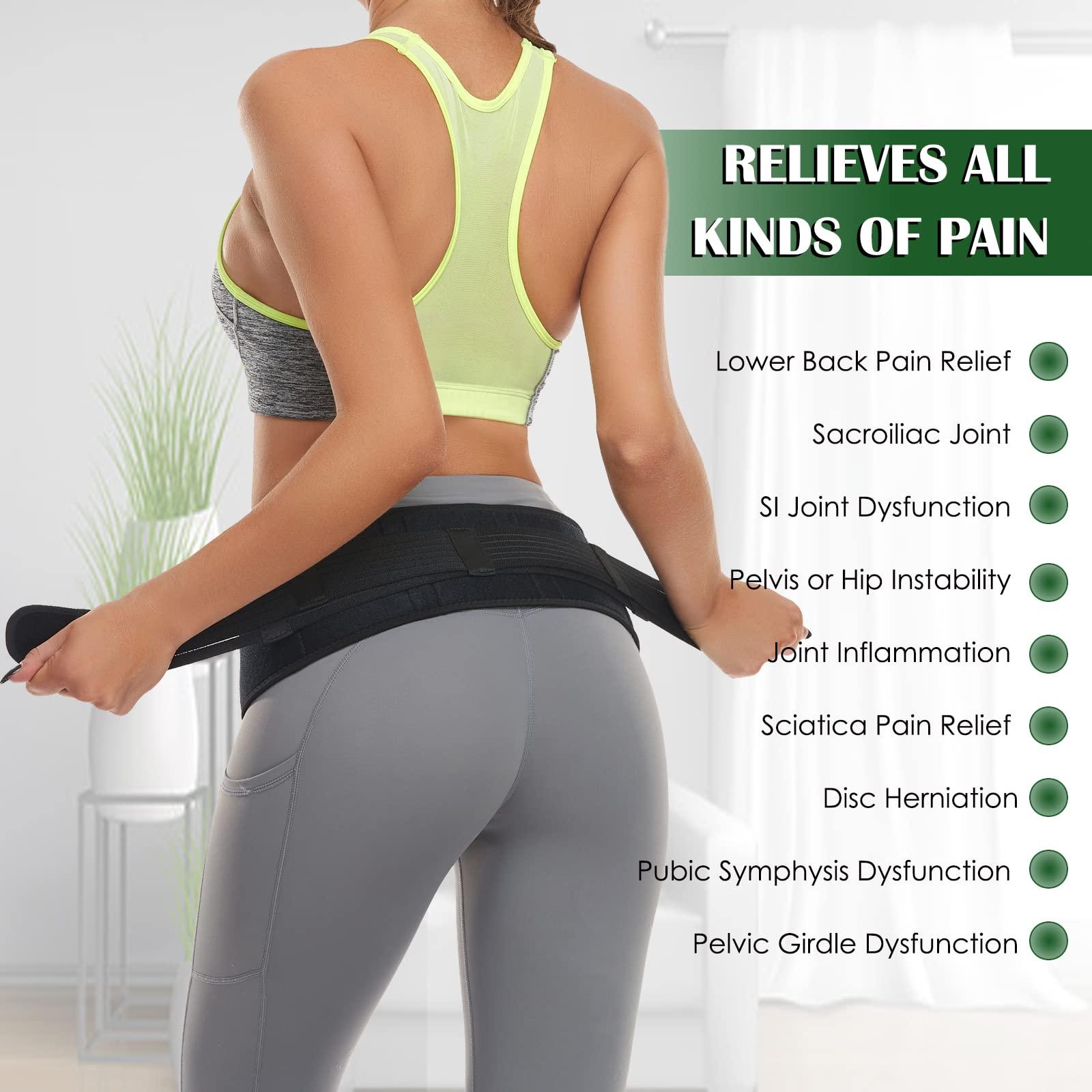 PARPERNA Sacroiliac SI Hip Belt for Women Men SI Joint Hip Belt - Lower Back Support Brace - Hip Braces for Hip Pain - Pelvic Support Belt - Adjustable Sciatica Pelvis Lumbar Pain Relief Trochanter Brace