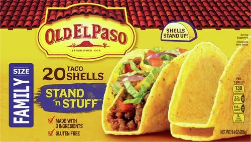 Old El Paso Old El Paso Stand \'N Stuff Taco Shells, Gluten Free, Family Size, 20-count (Pack of 5)