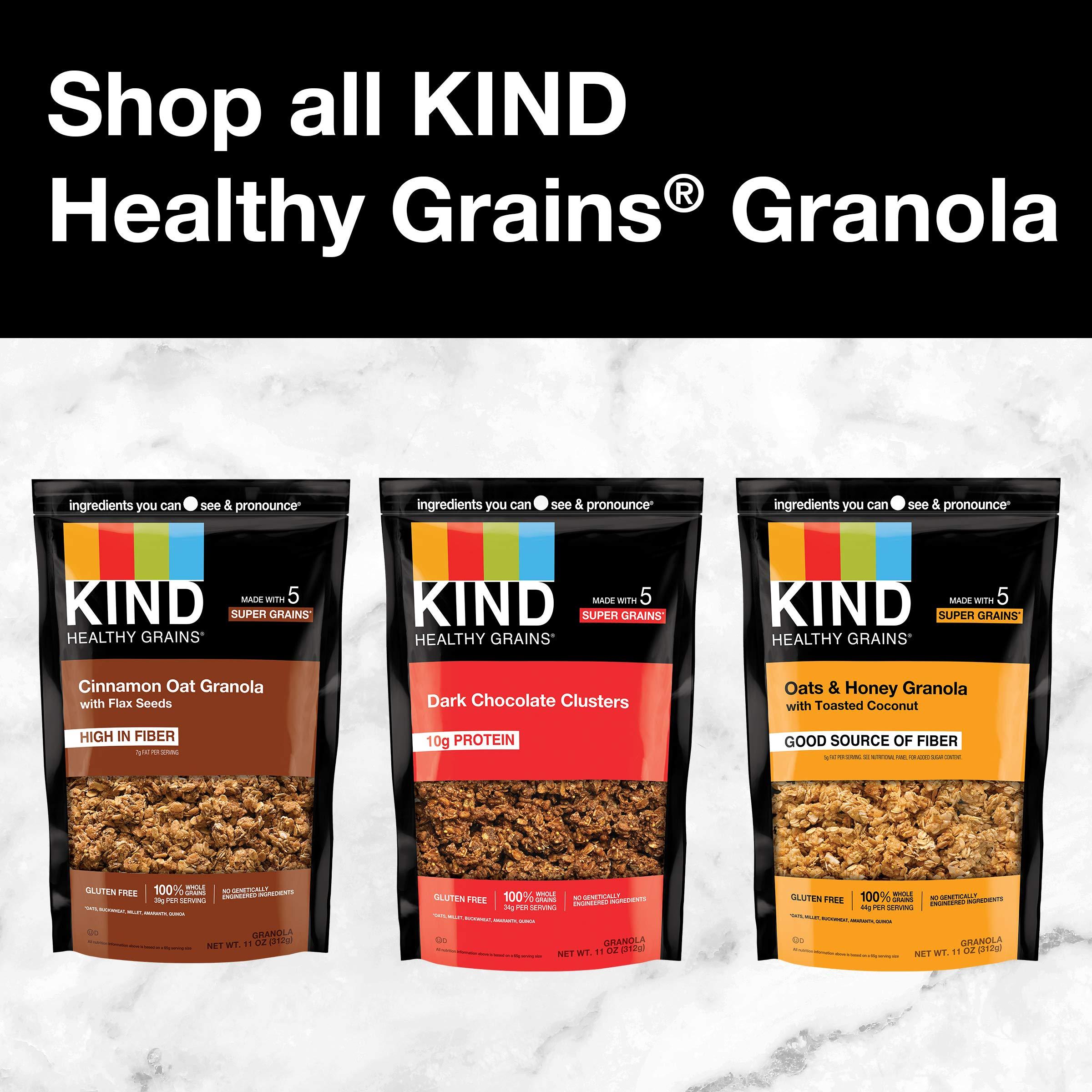 KIND KIND HEALTHY GRAINS Granola Family Size, Healthy Snack, Peanut Butter Granola Clusters, 10g Protein, Snack Mix 11 OZ (6 Pack)