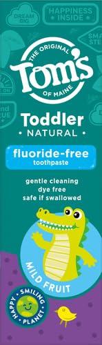 Tom's of Maine Tom\'s of Maine Toddlers Fluoride-Free Natural Toothpaste in Mild Fruit Gel, 1.75 Ounce