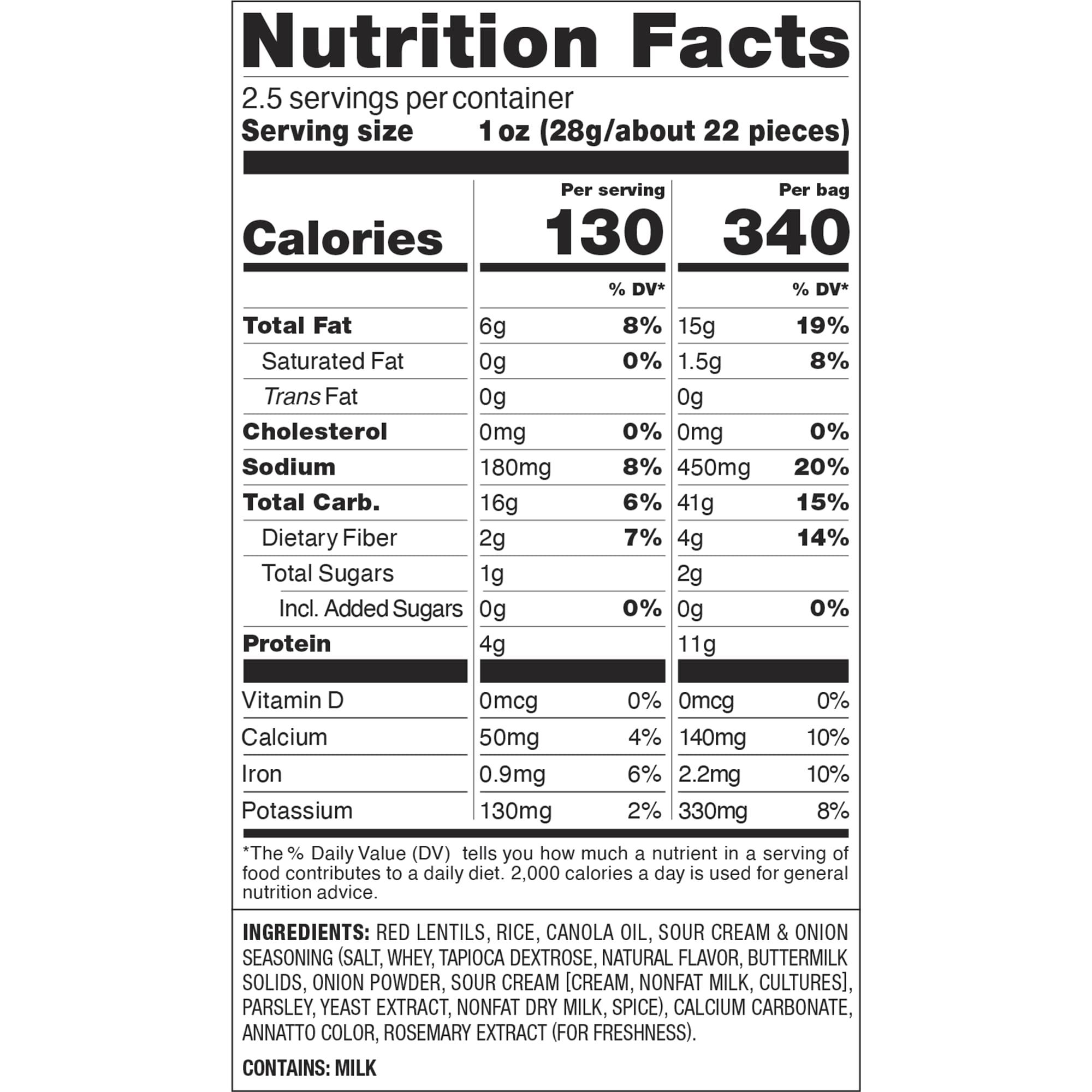 HARVEST SNAPS Harvest Snaps Veggie Chips (Sour Cream and Onion Crunchy Loops) | Powered by Plant Protein, Gluten Free, Non-GMO Baked Vegetable Crisps | Made in USA (12 Snack Packs)