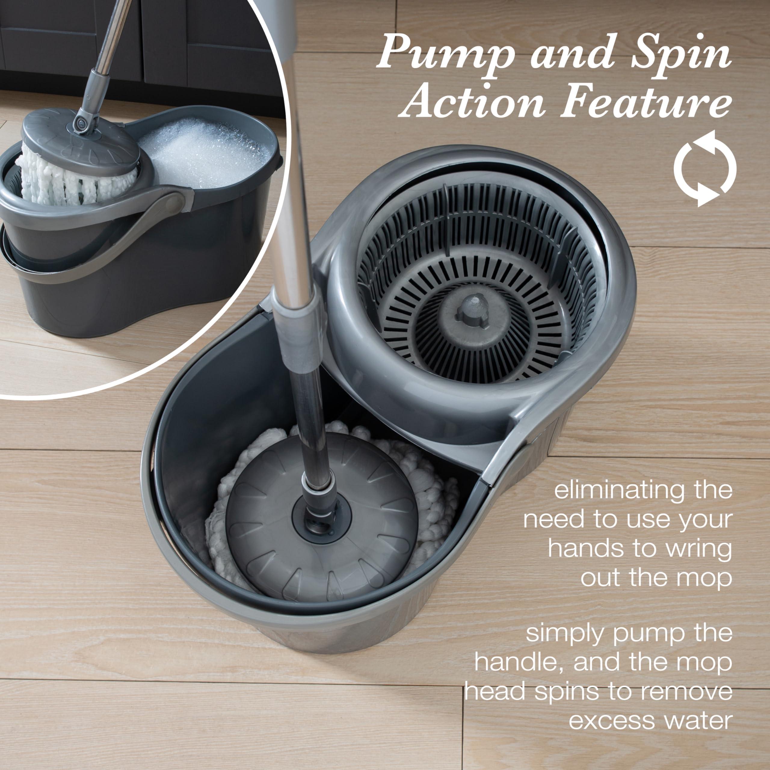 Simplify Simplify Self Wringing Mop & Bucket Set | 16 Liter | Extendable Handle | Gentle on Floors