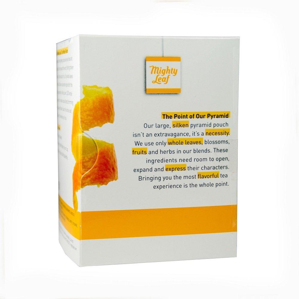 Mighty Leaf Mighty Leaf Whole Leaf Tea, Chamomile Citrus, 45 Tea Bags (Pack of 3, 15CT each) Individual Pyramid-Style Tea Sachets of Uncaffeinated Herbal Tisane with Chamomile and Orange Peel