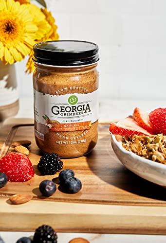 NaturAlmond Georgia Grinders Original Almond Butter 12oz (6ct) Crunchy Gourmet Spread, Whole30 Approved, Keto, Vegan Friendly, Kosher, Non-GMO, No added oils