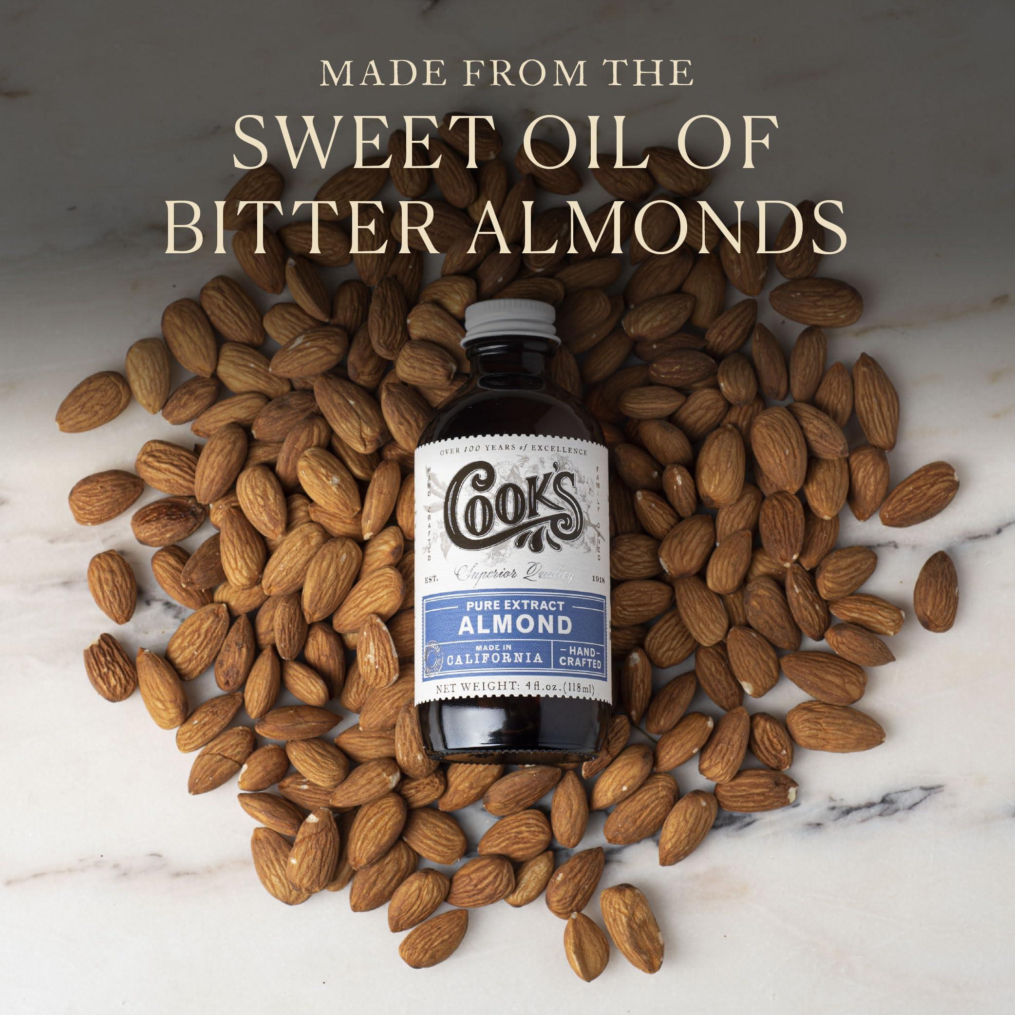 COOK'S Cooks, Pure Almond Extract for Baking, Cooking, and Mixology, Allergen Free Almond Flavoring Extract, 32 oz