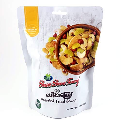 Shan Shwe Taung Myanmar Tea Leaf Salad Kit (Zayan Tea Leaf Dressing Non Spicy + Assorted Fried Bean) Laphet Thoke - 1.4 lb