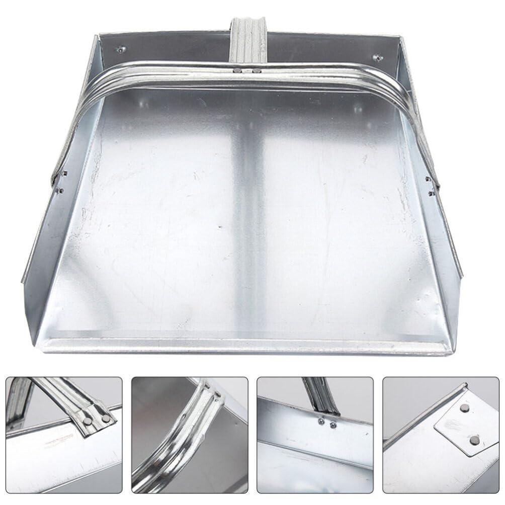 Cabilock Cabilock Dustpan Stainless Steel Dust Pan Household Kitchen Cleaning Garbage Shovel for Home Kitchen Room Office Lobby Indoor Floor Cleaning Silver