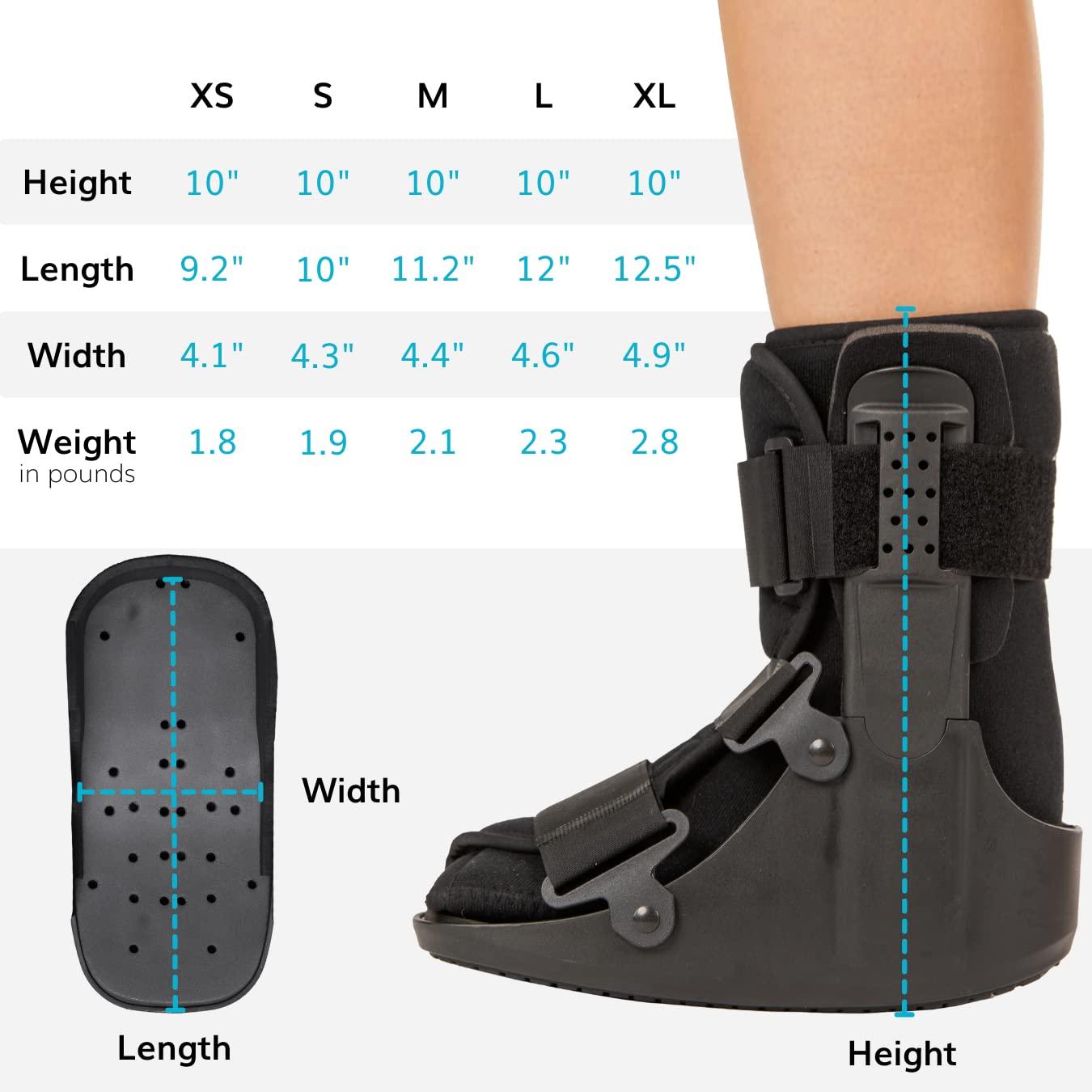 BraceAbility BraceAbility Short Walking Boot - Orthopedic Medical Walker Cast for Broken Toe Injuries, Sprained Ankles, Metatarsal Stress, Post-Op Support Left or Right Foot Fracture Shoe Fits Men and Women (S)