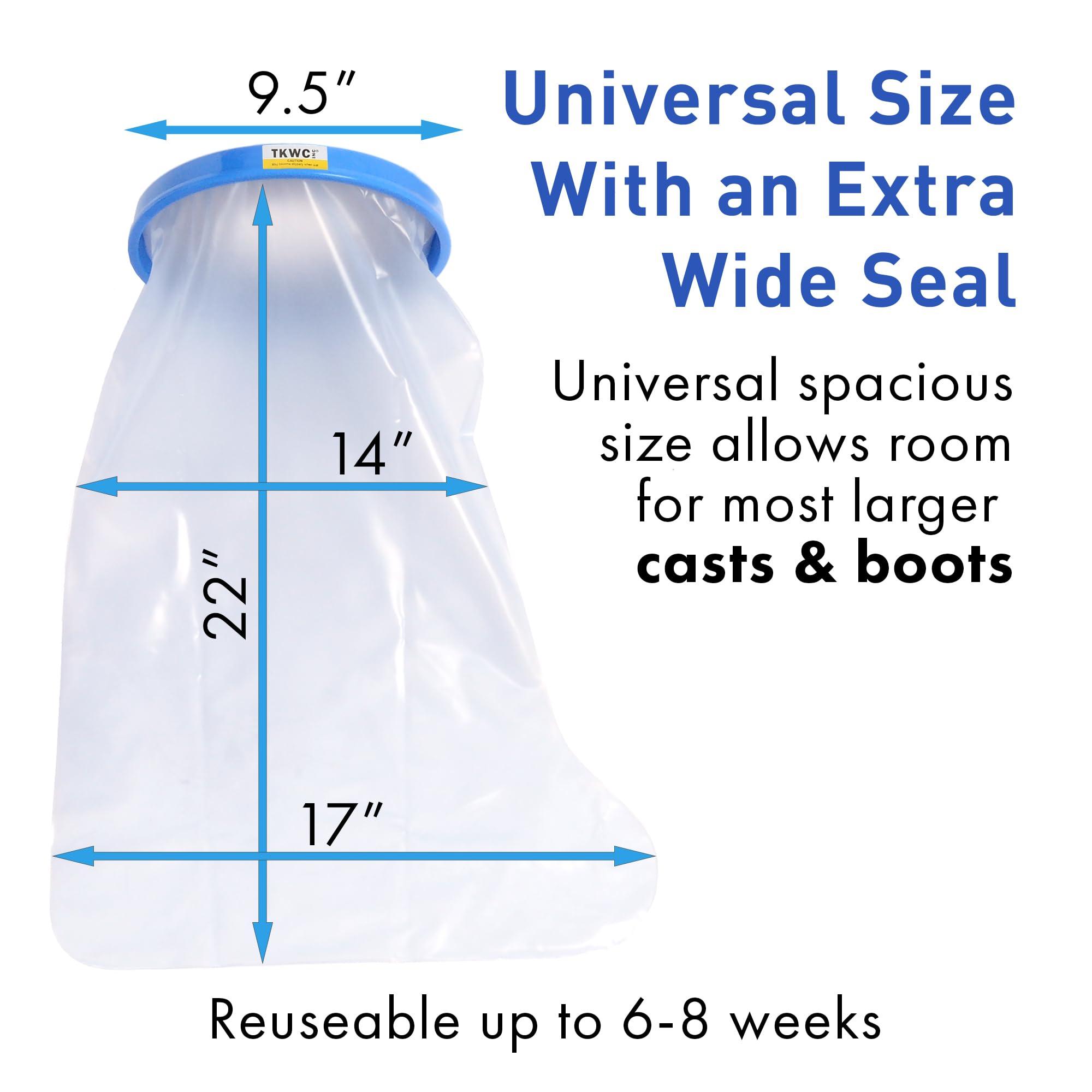 TKWC INC TKWC INC Extra Wide/Oversized Waterproof Leg Cast Cover For Larger Bandages, Casts & Boots - for Showering 5739 - Watertight Foot Protector