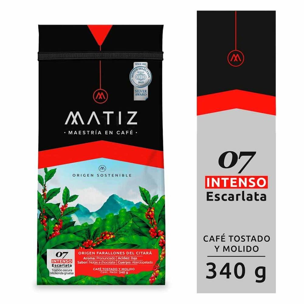 RUUFE Matiz Colombian Strong Coffee (2 Pack) Strong & Intense roasted and ground coffee Matiz Cafe Colombiano Molido y Tostado Intenso y fuerte Colombian Coffee Matiz Escarlata Matiz Ebano