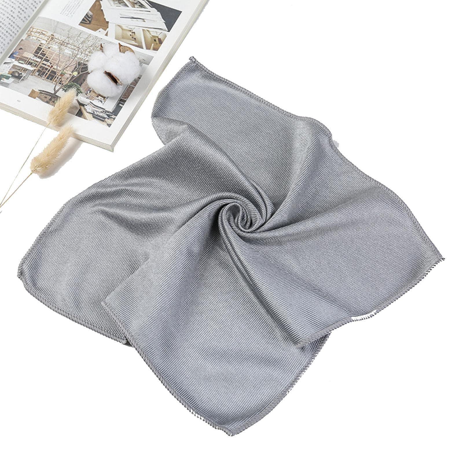 Mocoe Mocoe Microfiber Window Cleaning rag Kitchen Absorbent Mirror Cleaning Towel waterless Printing Wine Glass Cloth Home scouring pad 40 * 60cm Silvergray
