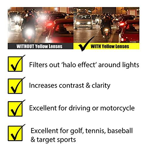 proSPORT proSPORT BIFOCAL Reading Sunglasses +2.25 Grey with Black Frame, HD & Yellow Lens with Tortoise Frame