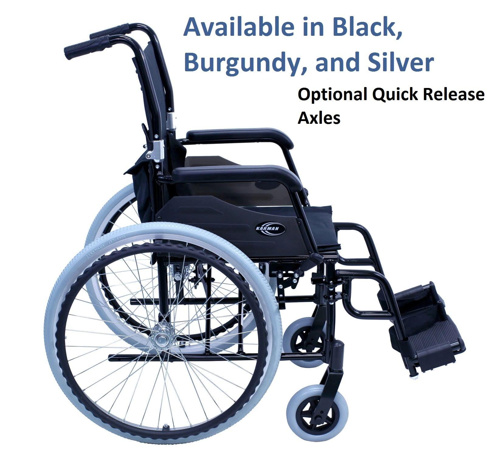 Karman Healthcare Karman Healthcare LT-980 24 lbs Ultra Light Wheelchair with Removable Footrest, Gen 2 - K Model