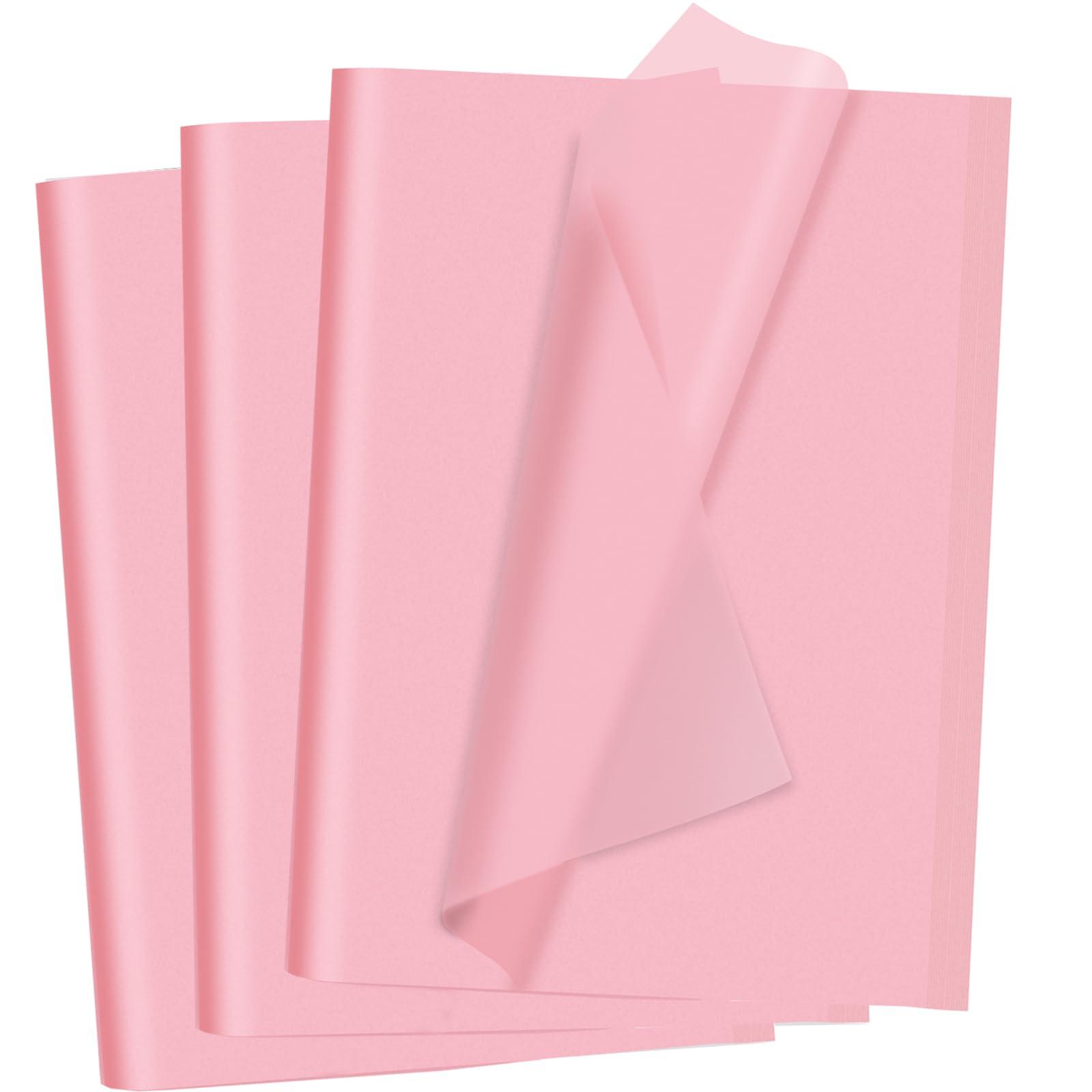 Sadaunbe Pink Tissue Paper 40 Sheets for Gift Bags Weddings Birthday Decoration Crafts DIY Packaging Wrapping Paper Bulk, 14 x 20 Inches