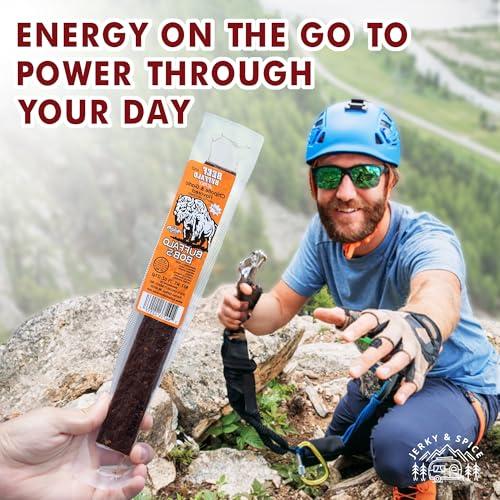 Buffalo Bob's Buffalo Bob\'s Wild Game Meat Snacks (24 pack), Beef Jerky Assortment Pack of Flavorful Strips & Sticks, Exotic Jerky Gift Baskets for Men, Meat Variety Pack for Valentines & Christmas, Meat Bouquet