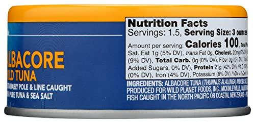 Wild Planet Wild Planet Sustainably Caught Wild Albacore Tuna, Cans, 5 oz