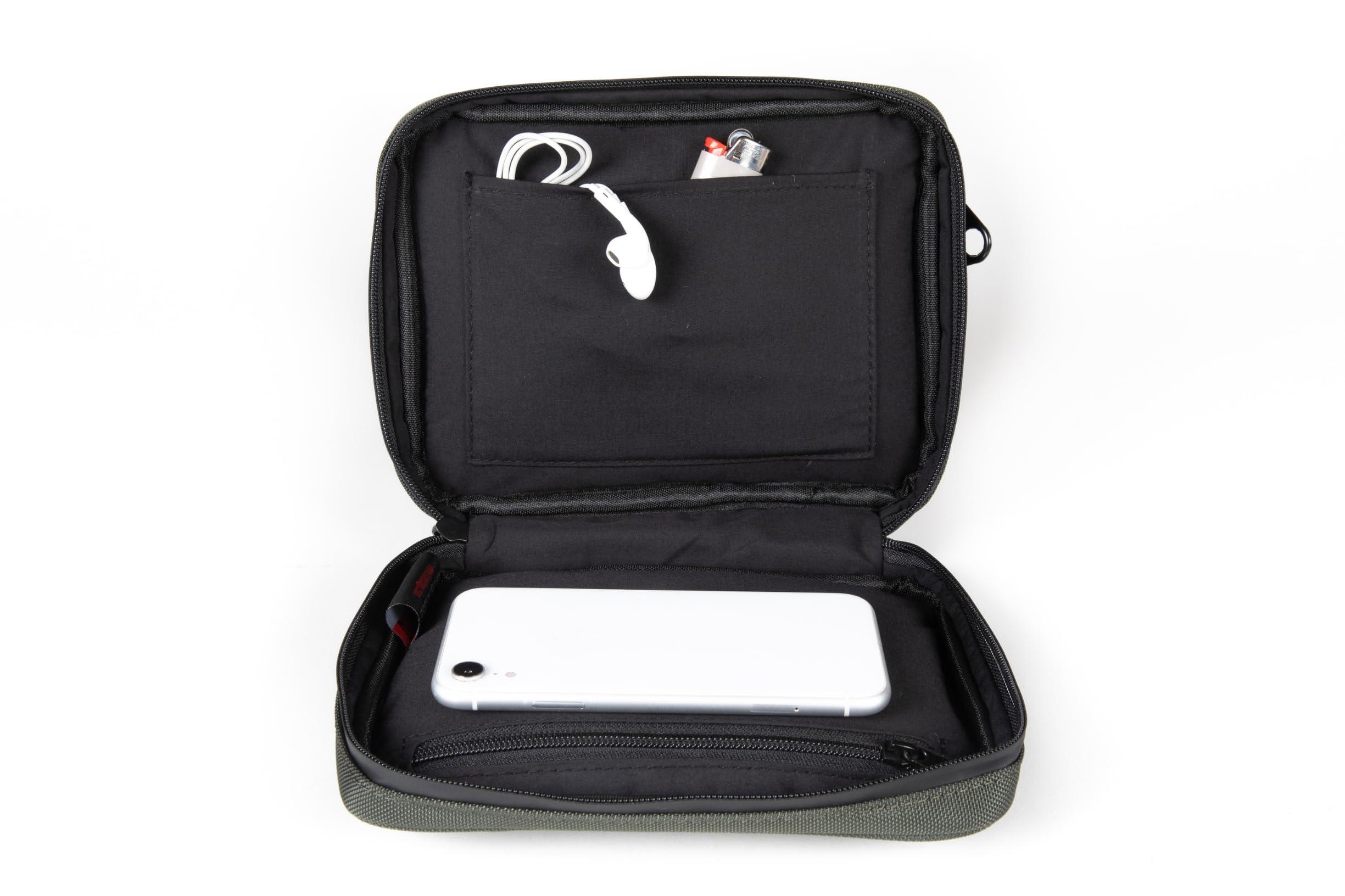 DIME BAGS DIME BAGS Boss with Lock Padded Pouch with Activated Carbon Technology | 3-Digit Combo Lock | Low-Profile, Sleek Design (5 Inch, Black)