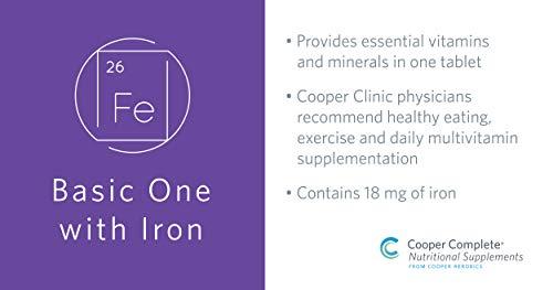 Cooper Complete Cooper Complete - Basic One Multivitamin with Iron - Daily Multivitamin and Mineral Supplement with Iron - 60 Servings per Bottle. Pack of 3