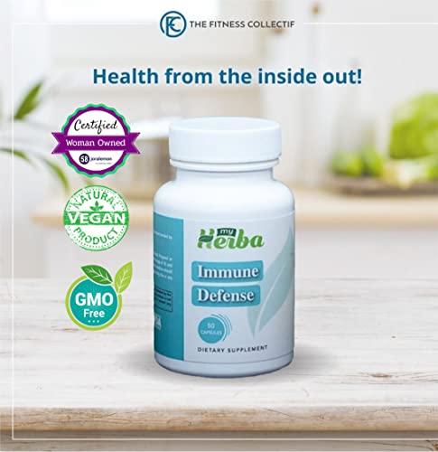 MyHerba MyHerba Immune Support Booster Supplement with Echinacea, Zinc 40mg, Garlic, Copper & Ginger, 50 Count