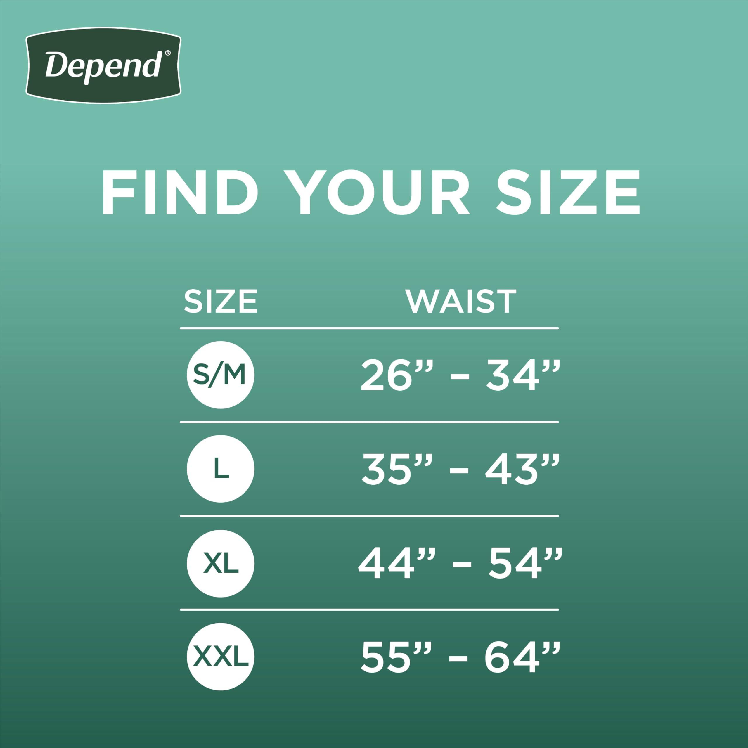 Depend Depend Fresh Protection Adult Incontinence Underwear for Men, Disposable, Maximum, Large, Grey, 17 Count, Packaging May Vary