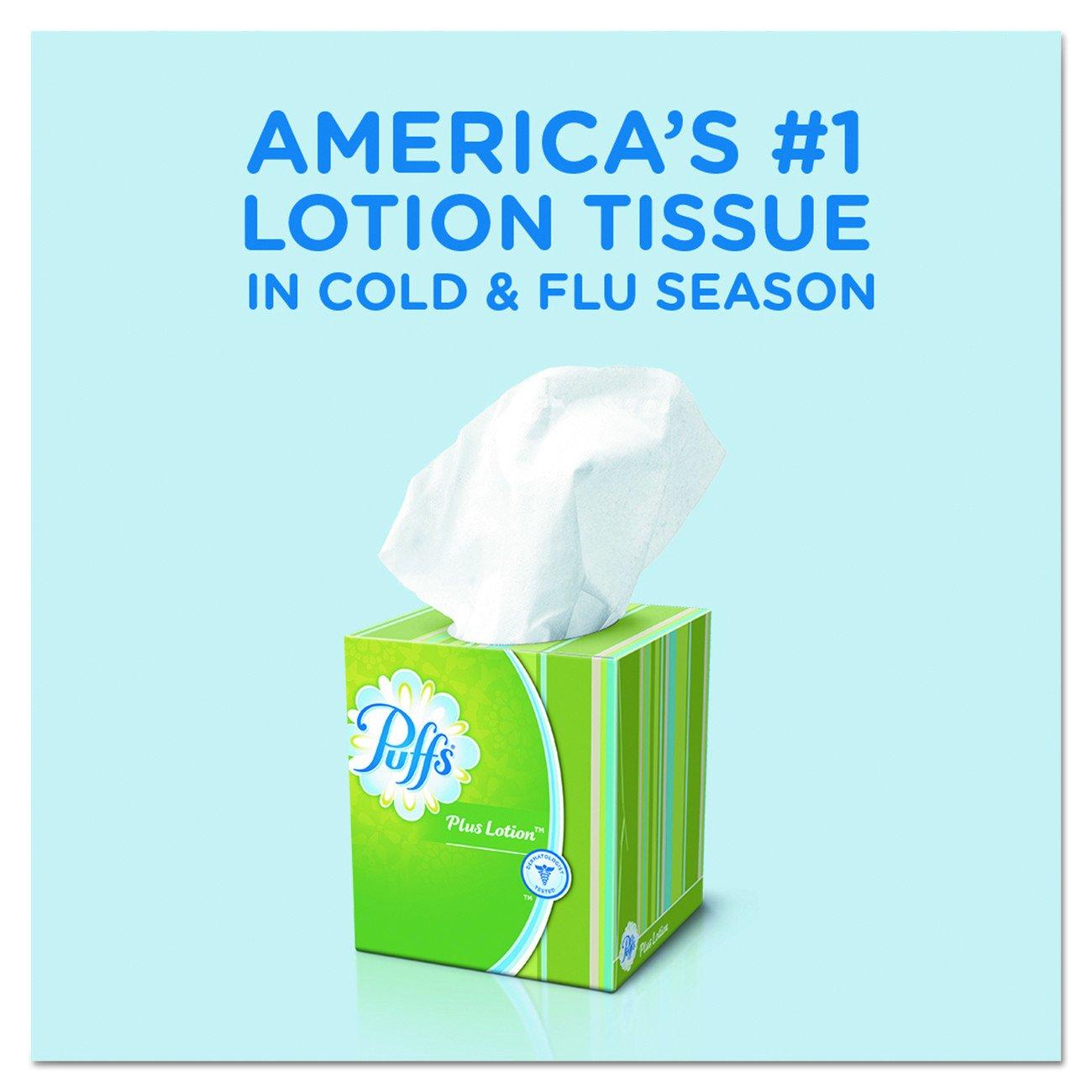 Puffs Puffs Plus Lotion Facial Tissues,4 count,pack of 6