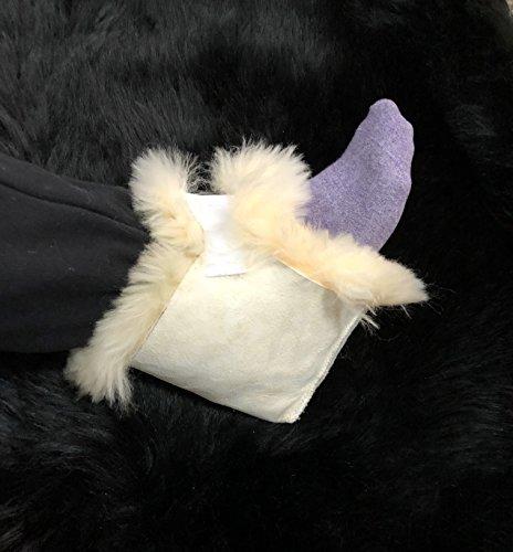 HUAHOO 100% Genuine Sheepskin Heel Protector Protect Feet, Heels & Elbows Bed & Pressure Sores(1 Piece)