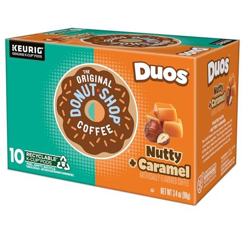 The Original Donut Shop The Original Donut Shop Duos Nutty + Caramel Coffee, Keurig Single Serve K-Cup Pods, Light Roast Coffee, 60 Count, (6 Packs of 10)