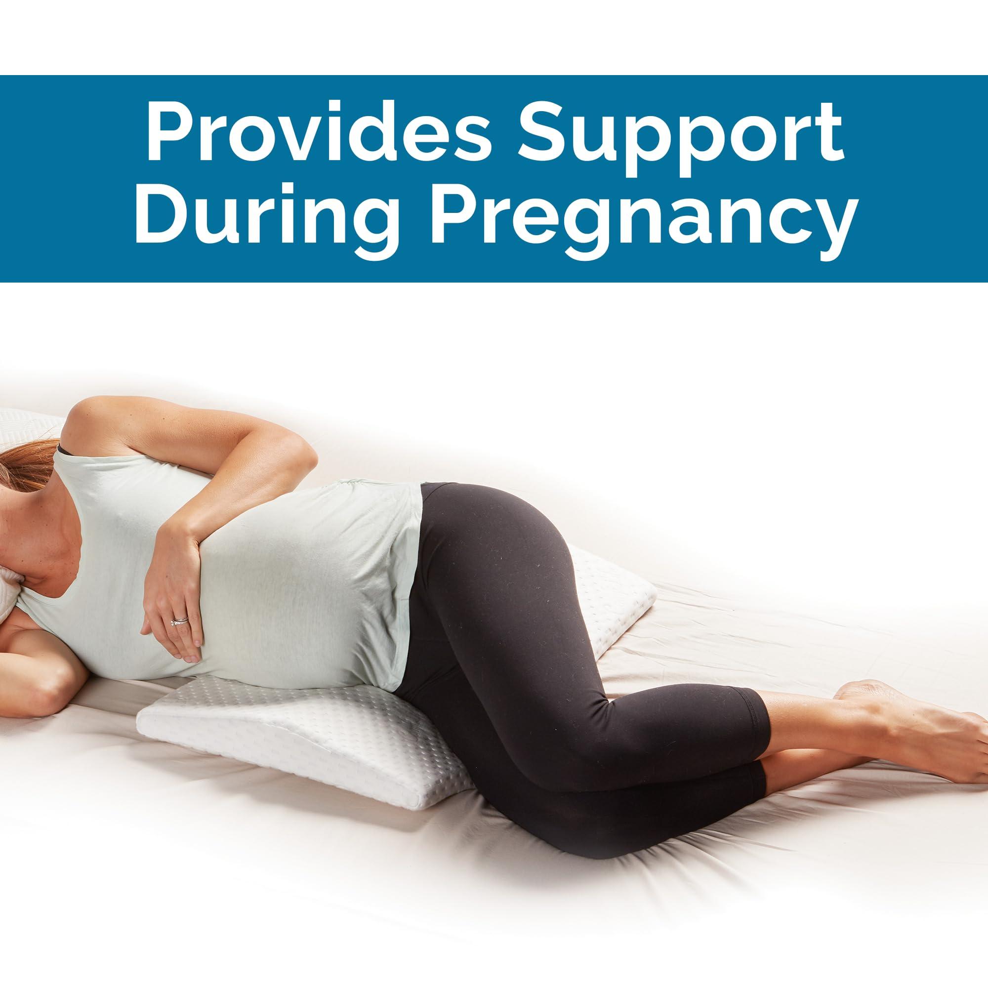 ComfiLife ComfiLife Lumbar Support Pillow for Sleeping Memory Foam Pillow for Back Pain Relief - Side, Back and Stomach Sleepers- Triangle Wedge Bolster Pillow - Bed Rest Pillow (White, Standard)