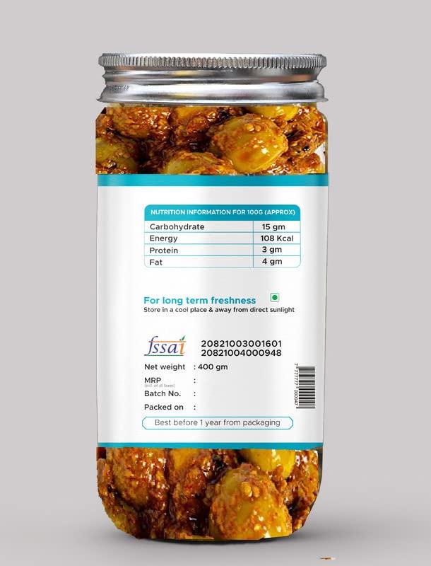Kababi Home Made Lasode/Lesua/ Gunda Pickle Achar 400gm Rajasthani lasoda Fruit ka achaar - Mother’s Recipe | Organic North Indian Pickle | Traditional Home Made Achaar