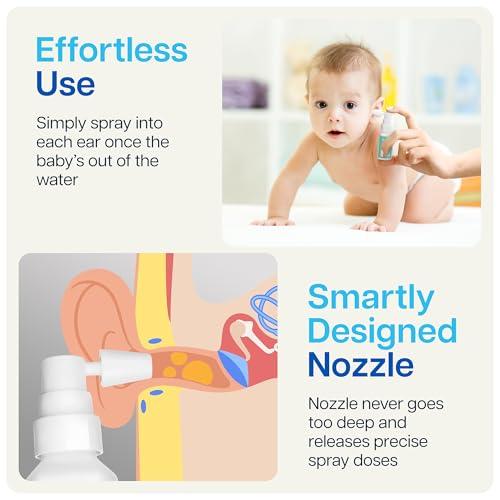 NAVEH PHARMA NAVEH PHARMA Dry Ears Baby | Swimmers Ear Drops Spray | Ear Drying Drops for Little Swimmers | Remove Water Trapped in Ears in Seconds | Prevent Hearing Loss (0.5 Fl Oz)