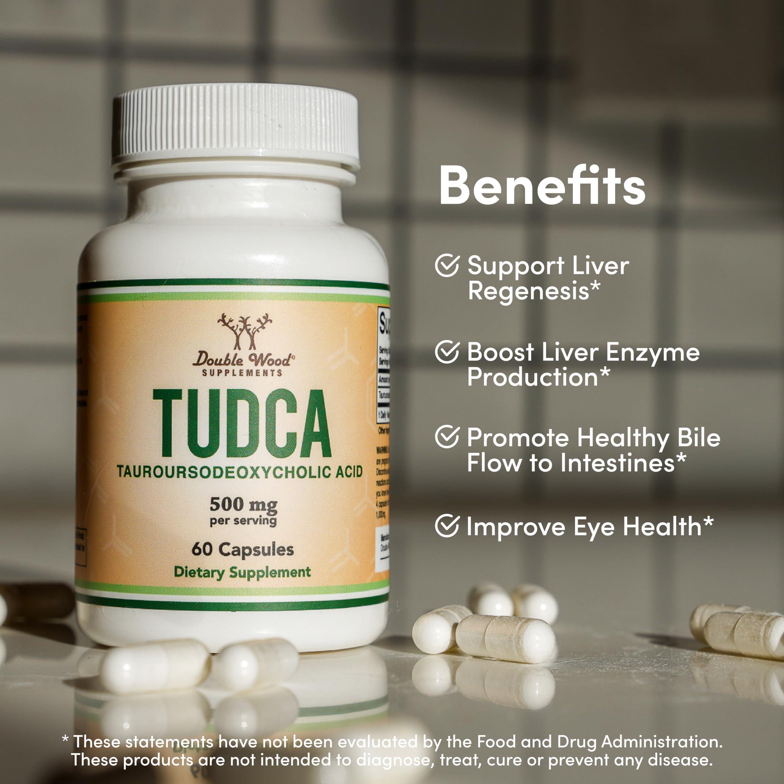 Double Wood Supplements TUDCA Bile Salts Liver Support (60 Capsules), Magnesium L Threonat (100 Capsules), Citrus Bergamot Supplement (60 Capsules)
