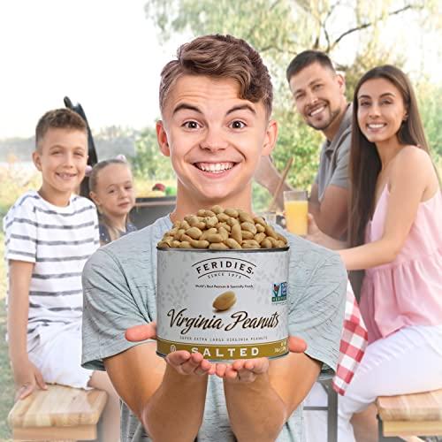 FERIDIES FERIDIES Salted Super Extra Large Virginia Peanuts 36oz Can (Pack 2)