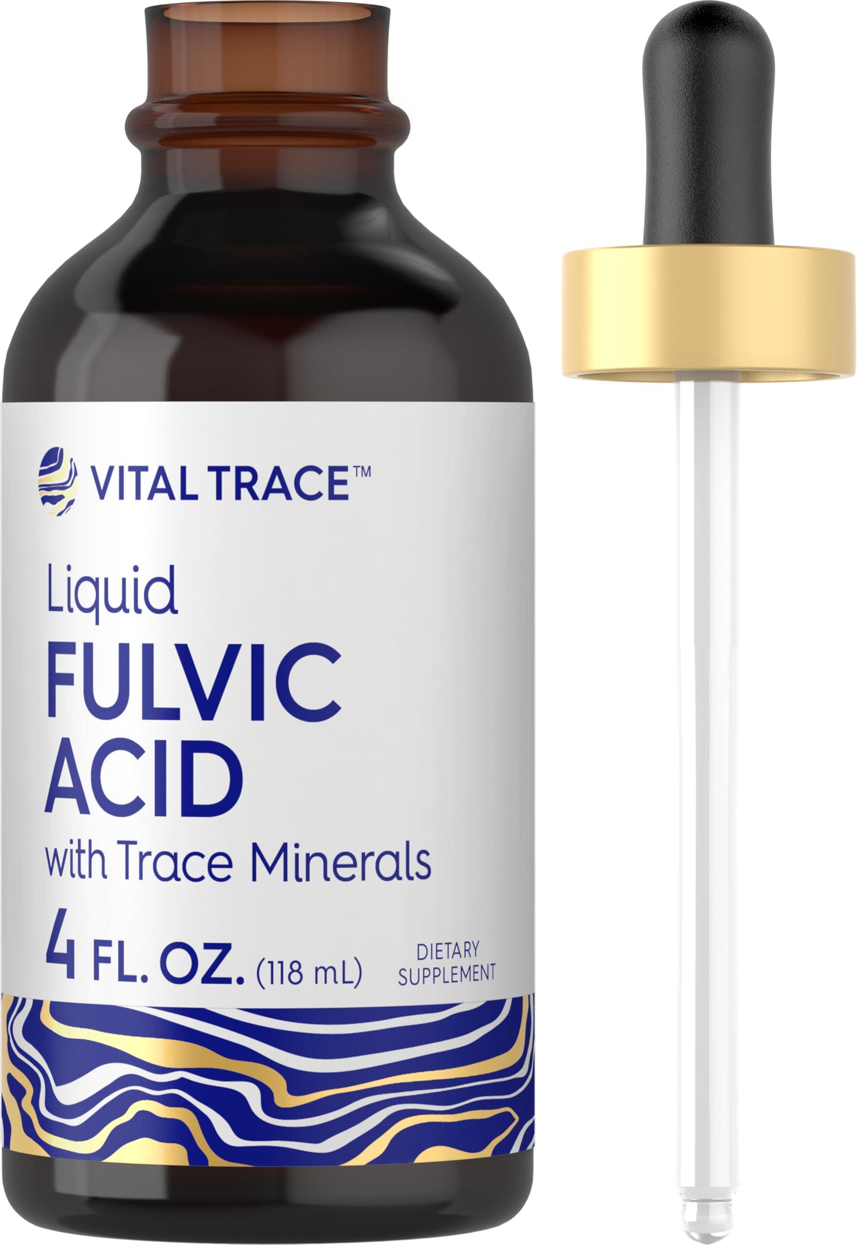 Carlyle Carlyle Fulvic Acid Drops 4 fl oz | Liquid Trace Minerals | Ionic Supplement | Vegetarian, Non-GMO & Gluten Free | by Vital Trace