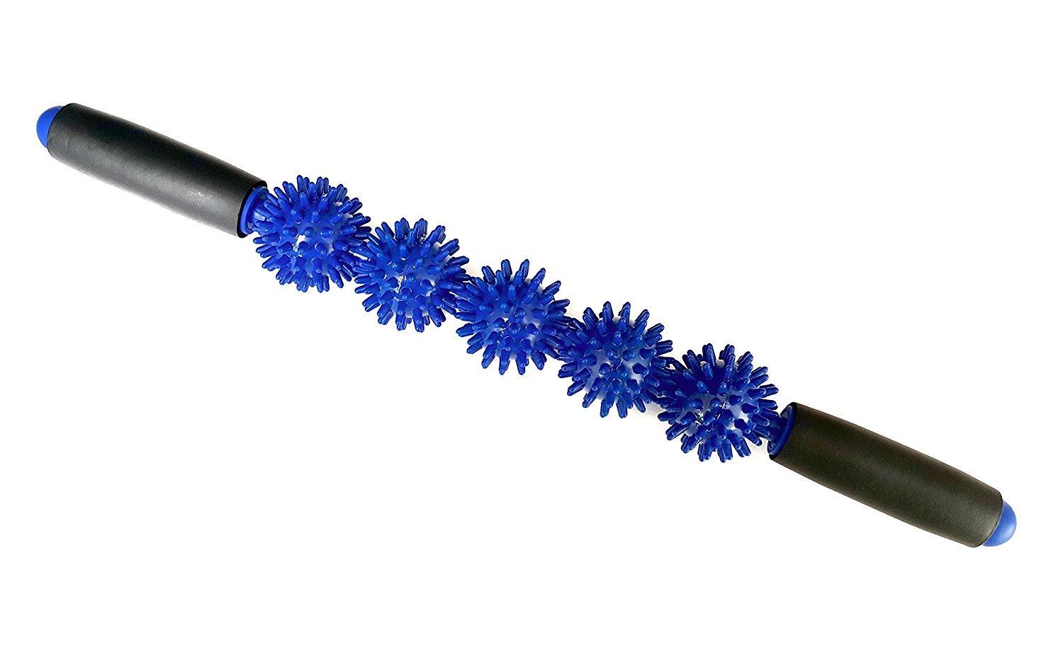 Therapist's Choice Therapist's Choice® Muscle Roller Stick 3000: Ergonomic Padded Grip 5 Spiky Balls Massage Stick