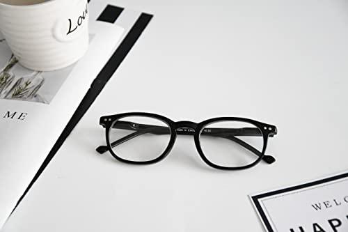 Eyekepper Eyekepper Retro Reading Glasses for Women Reading +2.50 Black Frame Mens Readers Eyeglasses