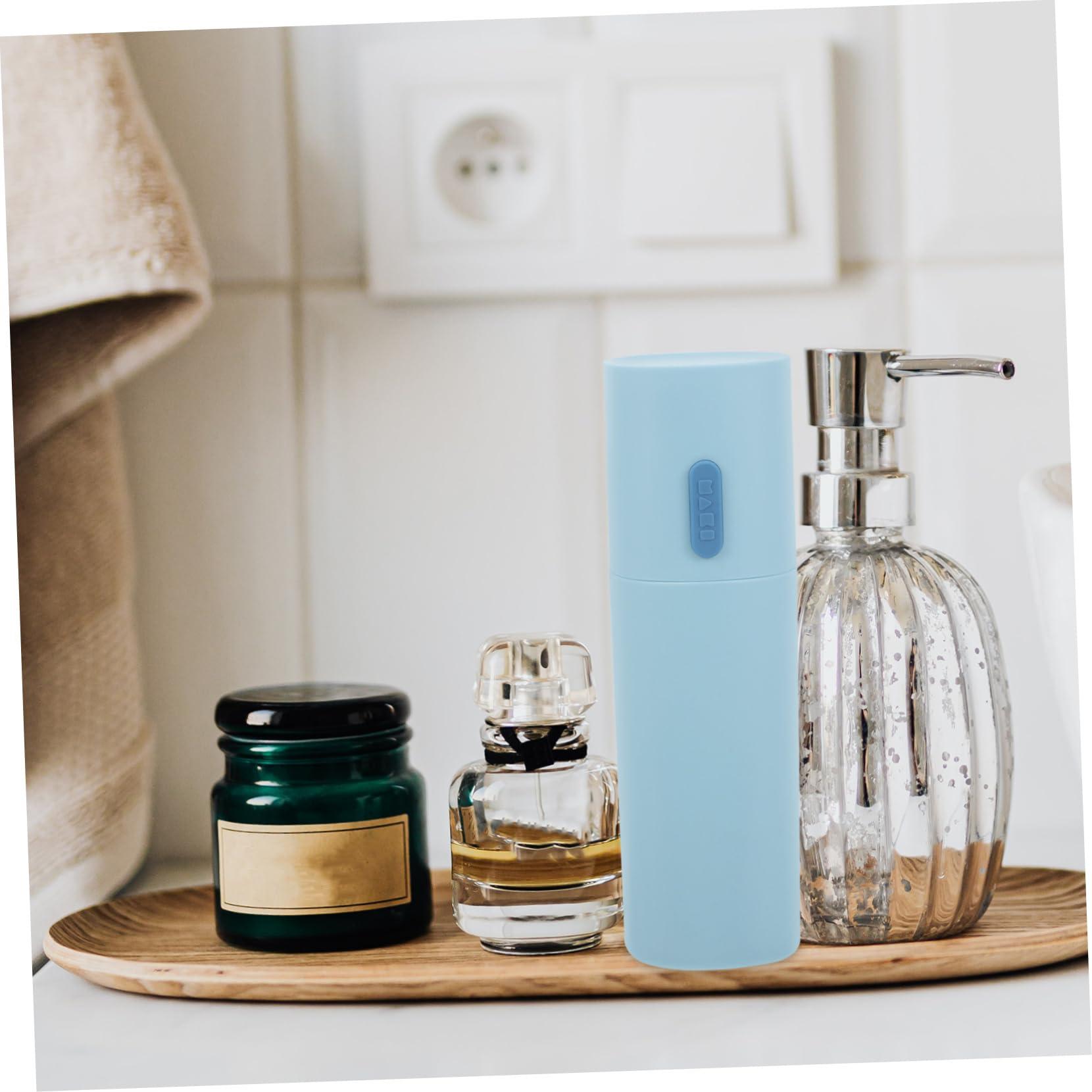 Didiseaon Didiseaon 1pc Travel Toothbrush Container with Lid Travel Size Toiletries Travel Toothpaste Holder Eletric Toothbrush Electric Toothbrush Holder Travel Size Toothpaste Mini Cup Sky-Blue Pp
